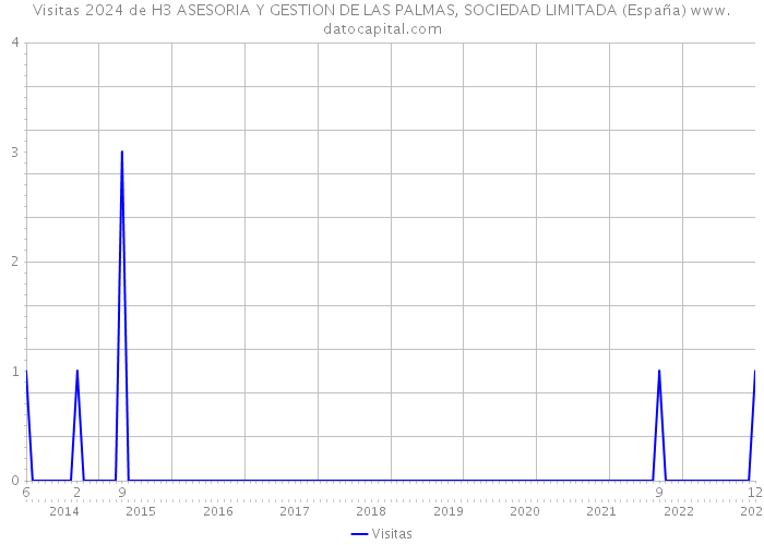 Visitas 2024 de H3 ASESORIA Y GESTION DE LAS PALMAS, SOCIEDAD LIMITADA (España) 
