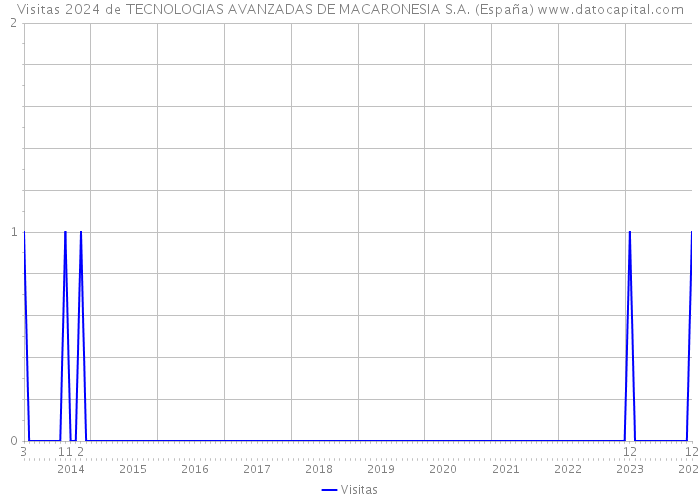 Visitas 2024 de TECNOLOGIAS AVANZADAS DE MACARONESIA S.A. (España) 