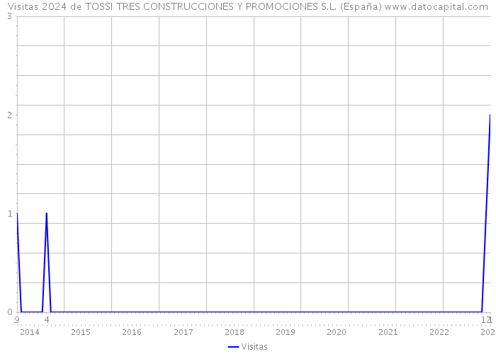 Visitas 2024 de TOSSI TRES CONSTRUCCIONES Y PROMOCIONES S.L. (España) 