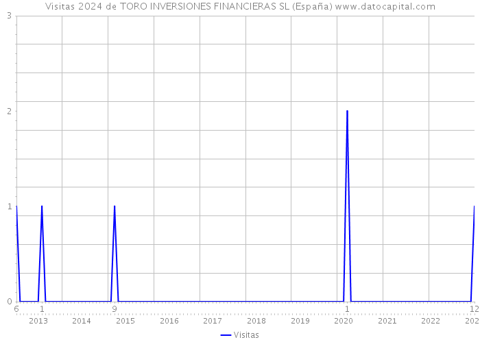 Visitas 2024 de TORO INVERSIONES FINANCIERAS SL (España) 