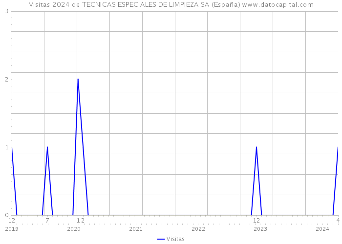 Visitas 2024 de TECNICAS ESPECIALES DE LIMPIEZA SA (España) 