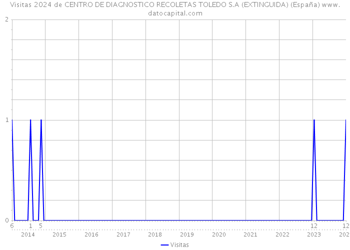Visitas 2024 de CENTRO DE DIAGNOSTICO RECOLETAS TOLEDO S.A (EXTINGUIDA) (España) 