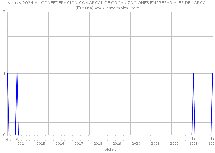 Visitas 2024 de CONFEDERACION COMARCAL DE ORGANIZACIONES EMPRESARIALES DE LORCA (España) 