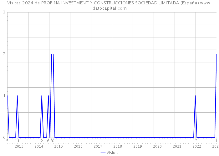 Visitas 2024 de PROFINA INVESTMENT Y CONSTRUCCIONES SOCIEDAD LIMITADA (España) 