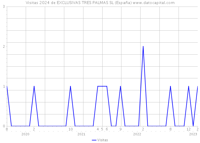 Visitas 2024 de EXCLUSIVAS TRES PALMAS SL (España) 