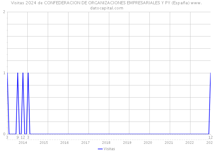 Visitas 2024 de CONFEDERACION DE ORGANIZACIONES EMPRESARIALES Y PY (España) 