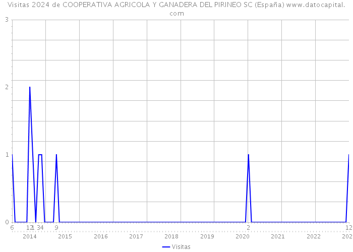 Visitas 2024 de COOPERATIVA AGRICOLA Y GANADERA DEL PIRINEO SC (España) 