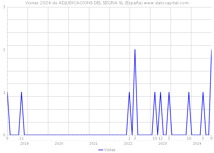Visitas 2024 de ADJUDICACIONS DEL SEGRIA SL (España) 