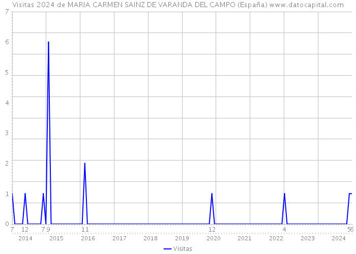 Visitas 2024 de MARIA CARMEN SAINZ DE VARANDA DEL CAMPO (España) 