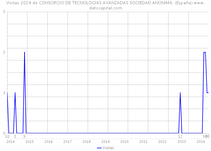 Visitas 2024 de CONSORCIO DE TECNOLOGIAS AVANZADAS SOCIEDAD ANONIMA. (España) 
