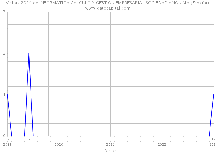 Visitas 2024 de INFORMATICA CALCULO Y GESTION EMPRESARIAL SOCIEDAD ANONIMA (España) 