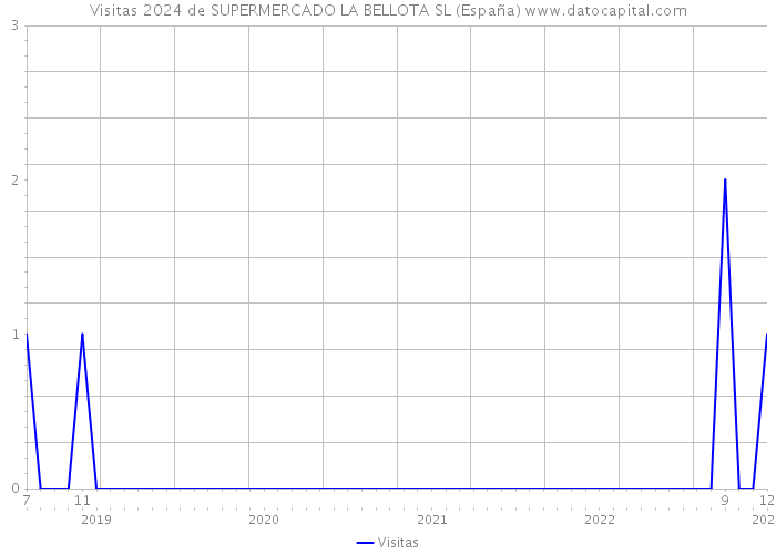 Visitas 2024 de SUPERMERCADO LA BELLOTA SL (España) 