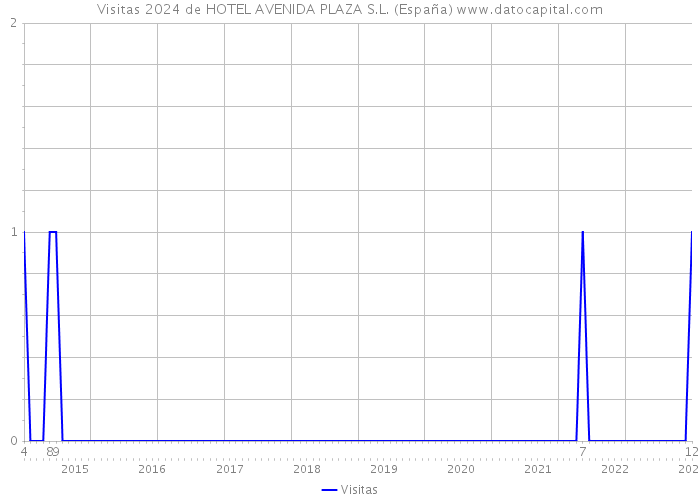 Visitas 2024 de HOTEL AVENIDA PLAZA S.L. (España) 