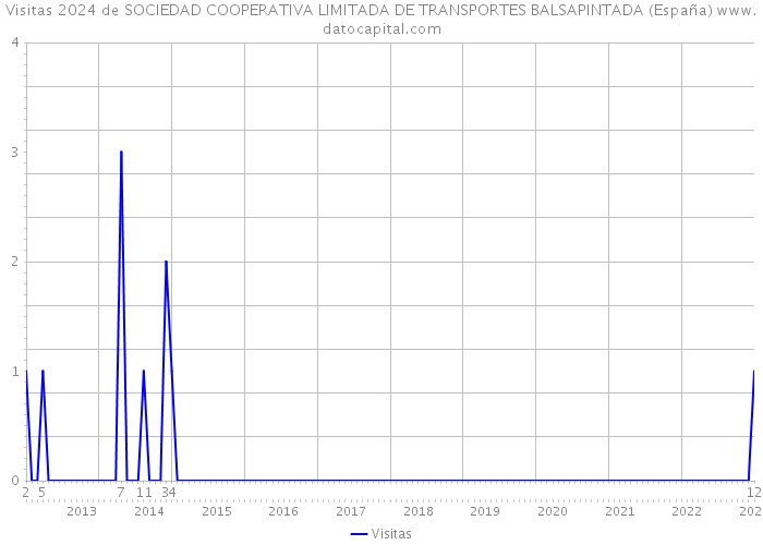 Visitas 2024 de SOCIEDAD COOPERATIVA LIMITADA DE TRANSPORTES BALSAPINTADA (España) 