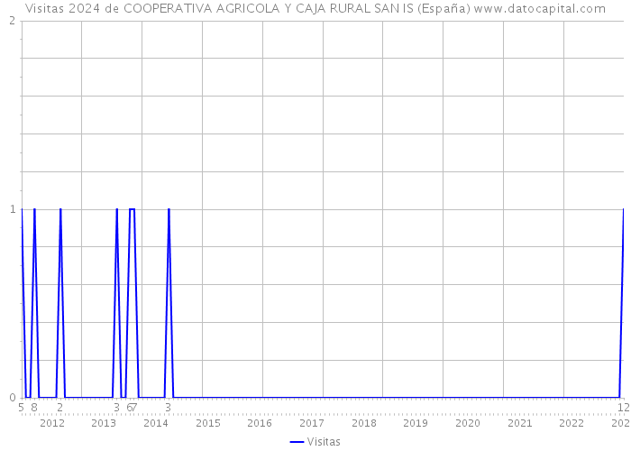 Visitas 2024 de COOPERATIVA AGRICOLA Y CAJA RURAL SAN IS (España) 