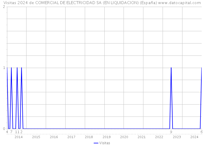 Visitas 2024 de COMERCIAL DE ELECTRICIDAD SA (EN LIQUIDACION) (España) 