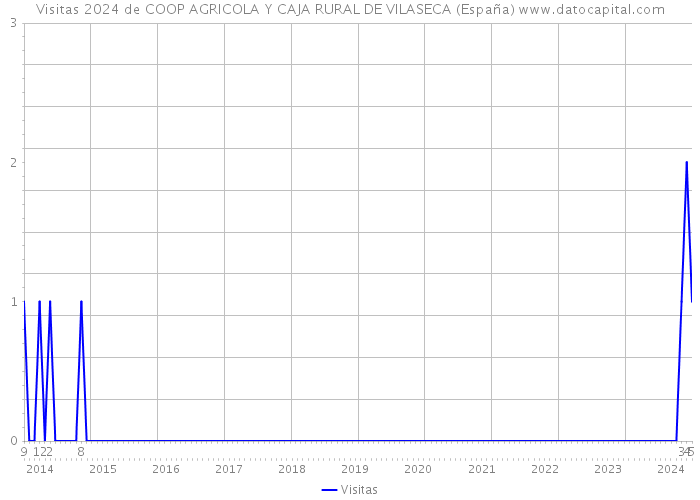 Visitas 2024 de COOP AGRICOLA Y CAJA RURAL DE VILASECA (España) 