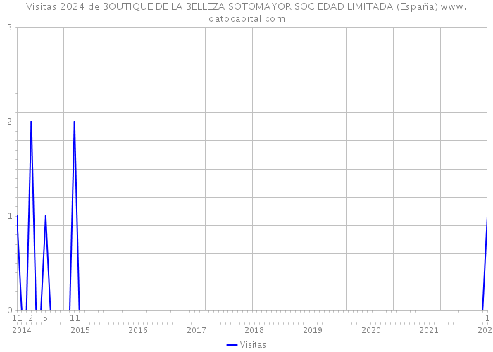 Visitas 2024 de BOUTIQUE DE LA BELLEZA SOTOMAYOR SOCIEDAD LIMITADA (España) 