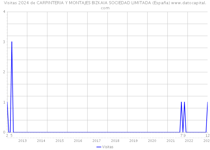 Visitas 2024 de CARPINTERIA Y MONTAJES BIZKAIA SOCIEDAD LIMITADA (España) 