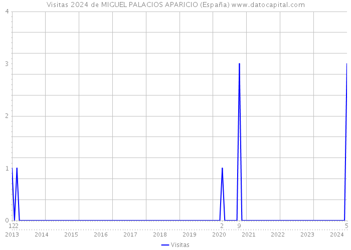 Visitas 2024 de MIGUEL PALACIOS APARICIO (España) 