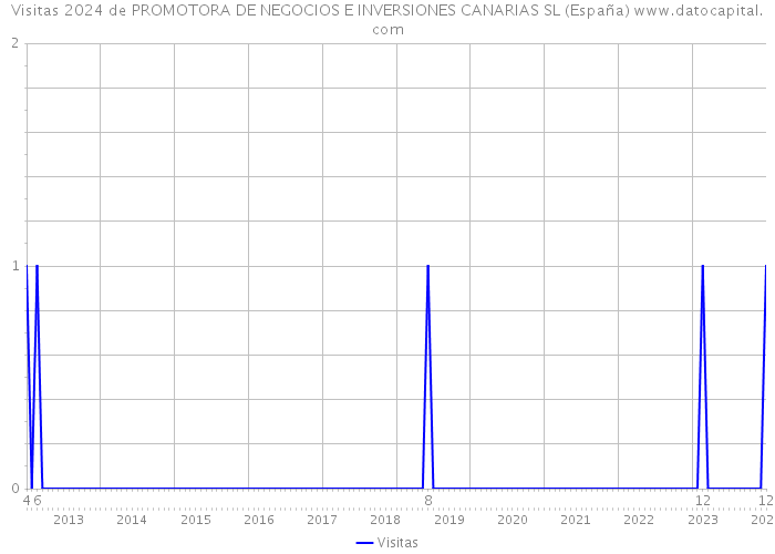Visitas 2024 de PROMOTORA DE NEGOCIOS E INVERSIONES CANARIAS SL (España) 