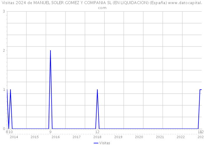 Visitas 2024 de MANUEL SOLER GOMEZ Y COMPANIA SL (EN LIQUIDACION) (España) 
