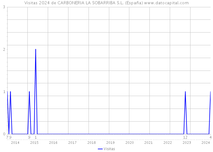 Visitas 2024 de CARBONERIA LA SOBARRIBA S.L. (España) 