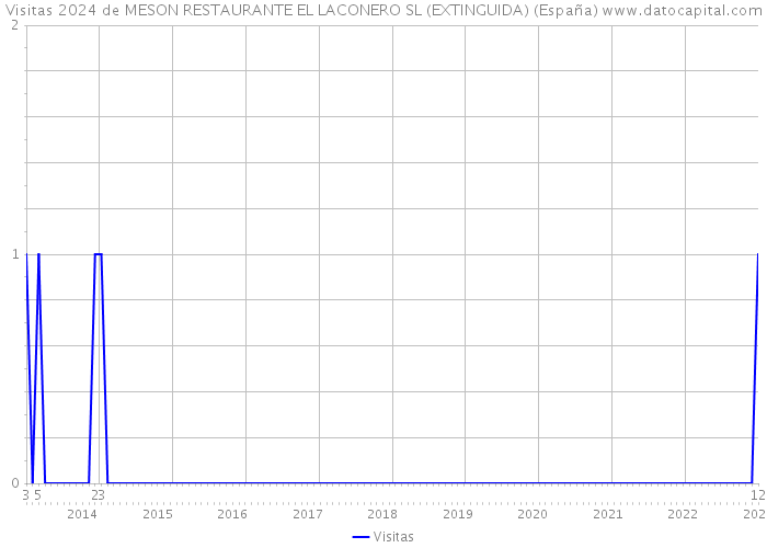 Visitas 2024 de MESON RESTAURANTE EL LACONERO SL (EXTINGUIDA) (España) 