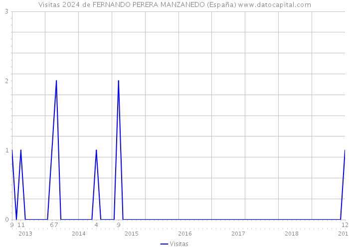 Visitas 2024 de FERNANDO PERERA MANZANEDO (España) 