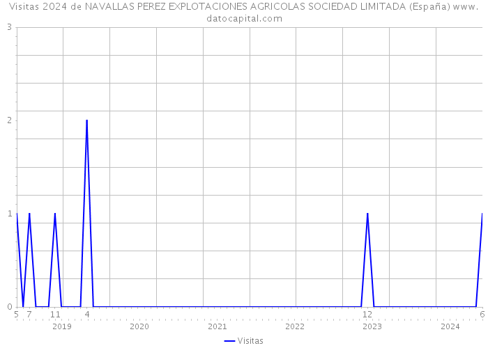 Visitas 2024 de NAVALLAS PEREZ EXPLOTACIONES AGRICOLAS SOCIEDAD LIMITADA (España) 