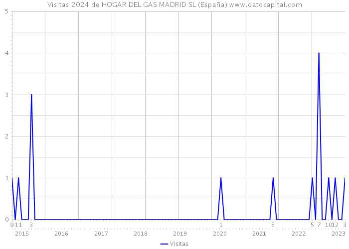 Visitas 2024 de HOGAR DEL GAS MADRID SL (España) 