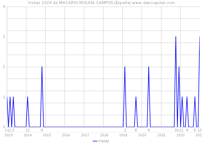 Visitas 2024 de MACARIO MOLINA CAMPOS (España) 