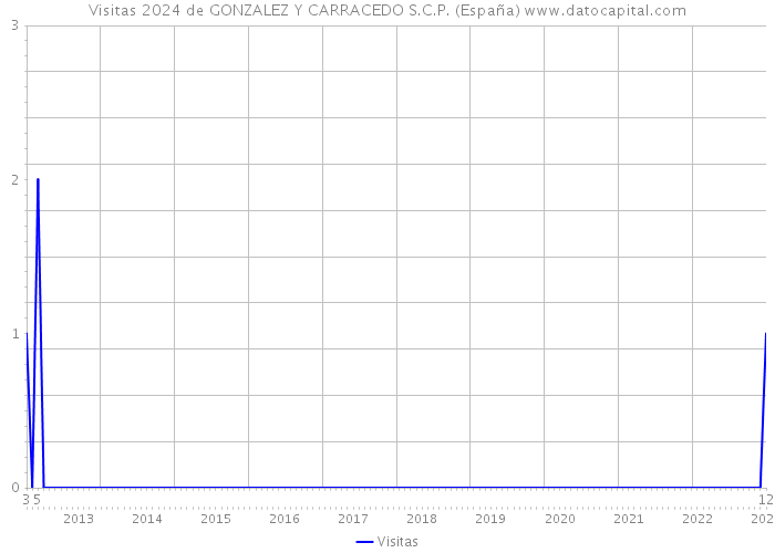Visitas 2024 de GONZALEZ Y CARRACEDO S.C.P. (España) 
