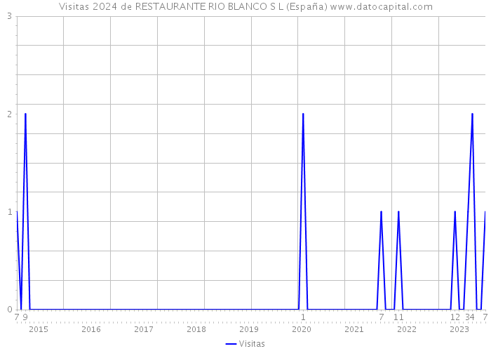 Visitas 2024 de RESTAURANTE RIO BLANCO S L (España) 