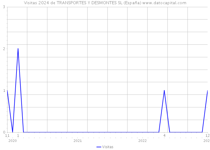 Visitas 2024 de TRANSPORTES Y DESMONTES SL (España) 