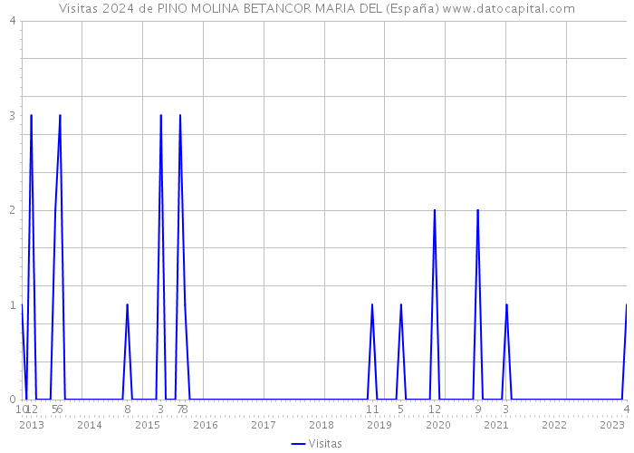 Visitas 2024 de PINO MOLINA BETANCOR MARIA DEL (España) 