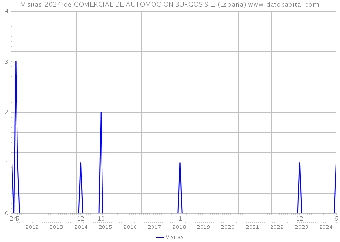 Visitas 2024 de COMERCIAL DE AUTOMOCION BURGOS S.L. (España) 