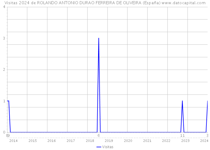 Visitas 2024 de ROLANDO ANTONIO DURAO FERREIRA DE OLIVEIRA (España) 