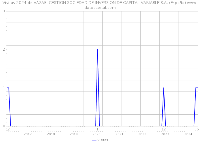 Visitas 2024 de VAZABI GESTION SOCIEDAD DE INVERSION DE CAPITAL VARIABLE S.A. (España) 