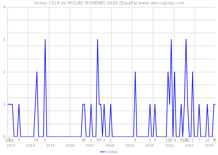 Visitas 2024 de MIGUEL MORENES GILES (España) 