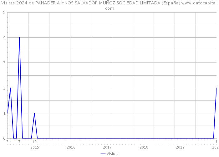 Visitas 2024 de PANADERIA HNOS SALVADOR MUÑOZ SOCIEDAD LIMITADA (España) 