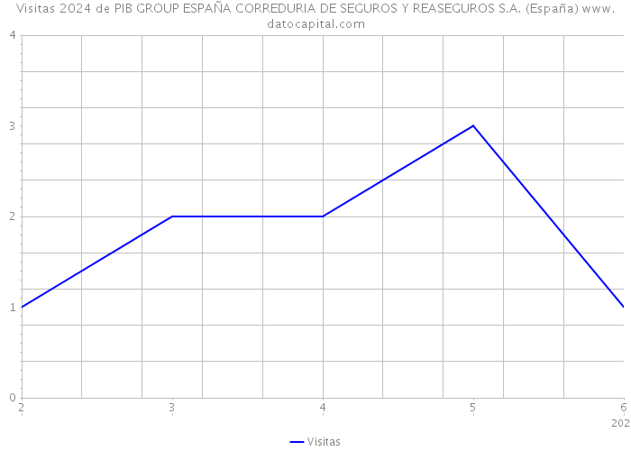 Visitas 2024 de PIB GROUP ESPAÑA CORREDURIA DE SEGUROS Y REASEGUROS S.A. (España) 