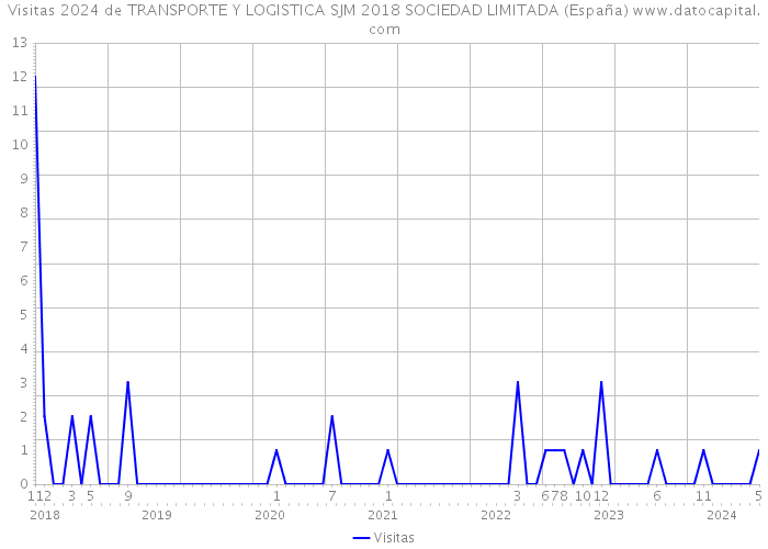 Visitas 2024 de TRANSPORTE Y LOGISTICA SJM 2018 SOCIEDAD LIMITADA (España) 