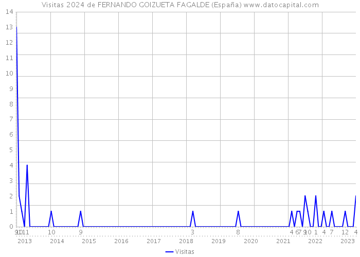 Visitas 2024 de FERNANDO GOIZUETA FAGALDE (España) 