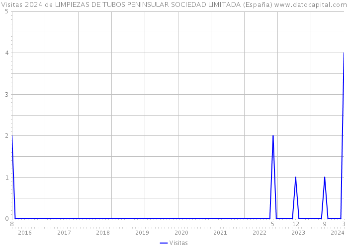 Visitas 2024 de LIMPIEZAS DE TUBOS PENINSULAR SOCIEDAD LIMITADA (España) 