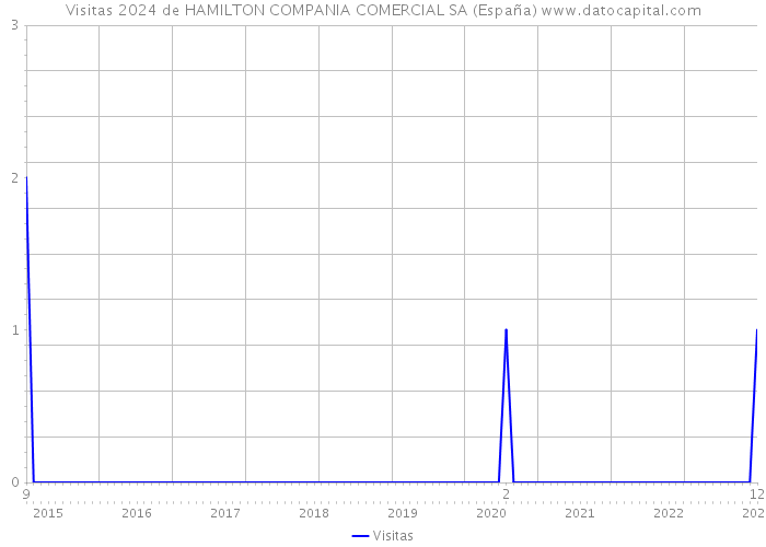 Visitas 2024 de HAMILTON COMPANIA COMERCIAL SA (España) 