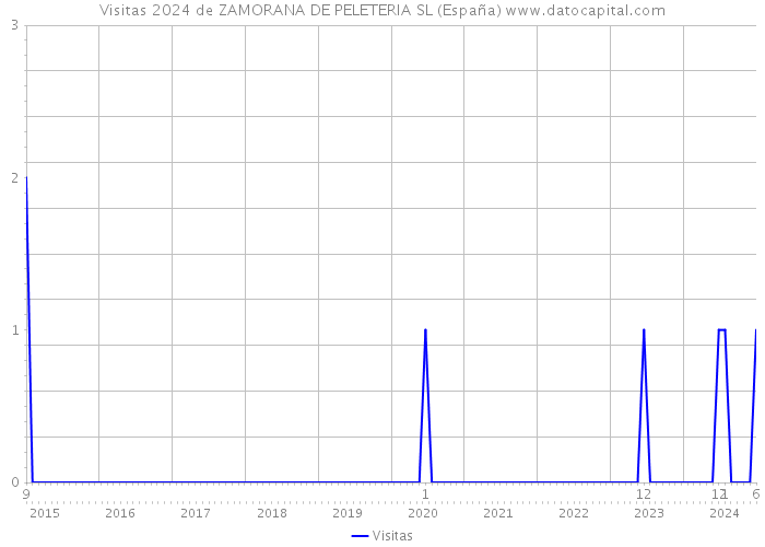 Visitas 2024 de ZAMORANA DE PELETERIA SL (España) 