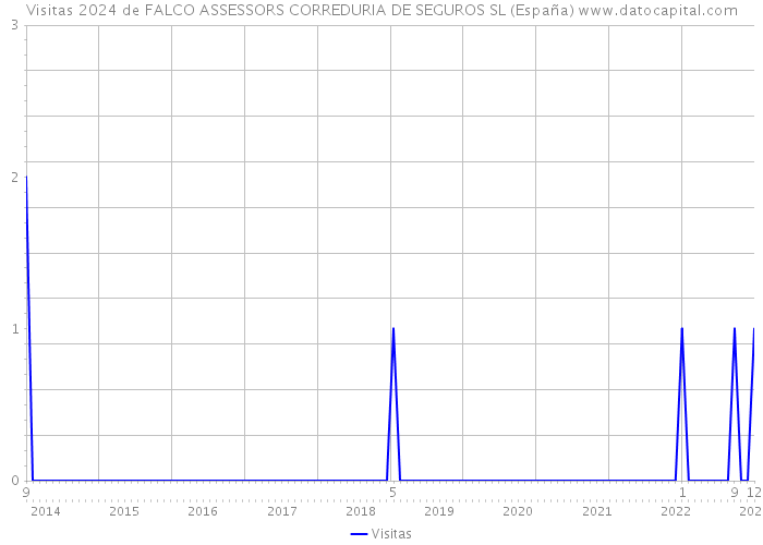 Visitas 2024 de FALCO ASSESSORS CORREDURIA DE SEGUROS SL (España) 