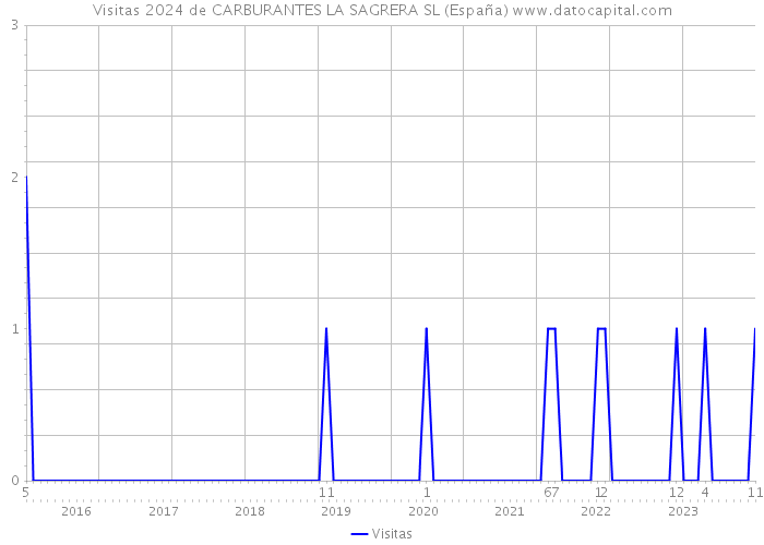 Visitas 2024 de CARBURANTES LA SAGRERA SL (España) 