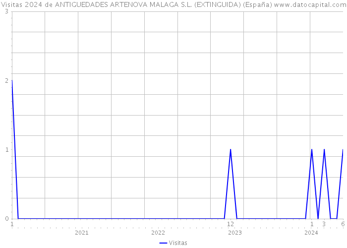Visitas 2024 de ANTIGUEDADES ARTENOVA MALAGA S.L. (EXTINGUIDA) (España) 